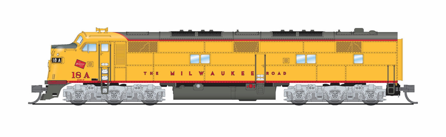 10220 EMD E7A, MILW 18A, Yellow & Gray Streamliner Scheme, Paragon4 Sound/DC/DCC, N
