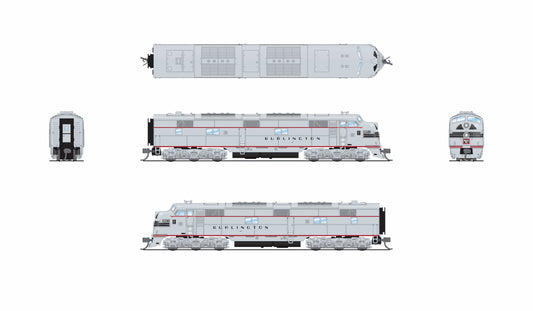 10254 EMD E7A, CB&Q 9922A, Stainless w/ Black Stripes, Paragon4 Sound/DC/DCC, N