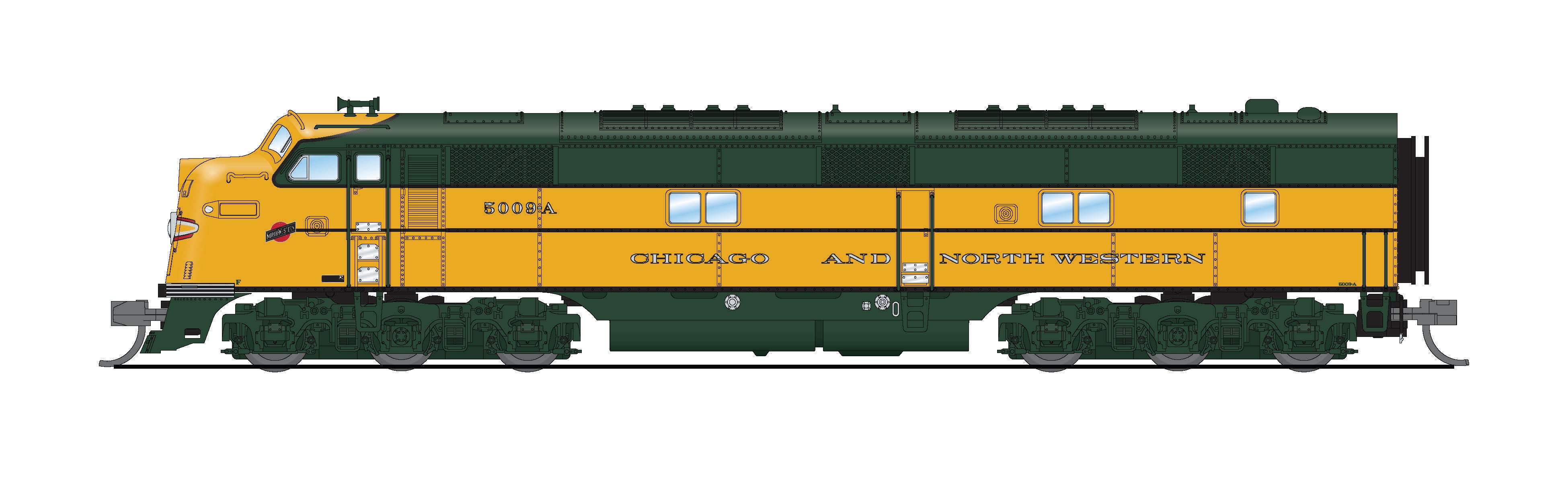 10261 EMD E7A, C&NW 5009B, 