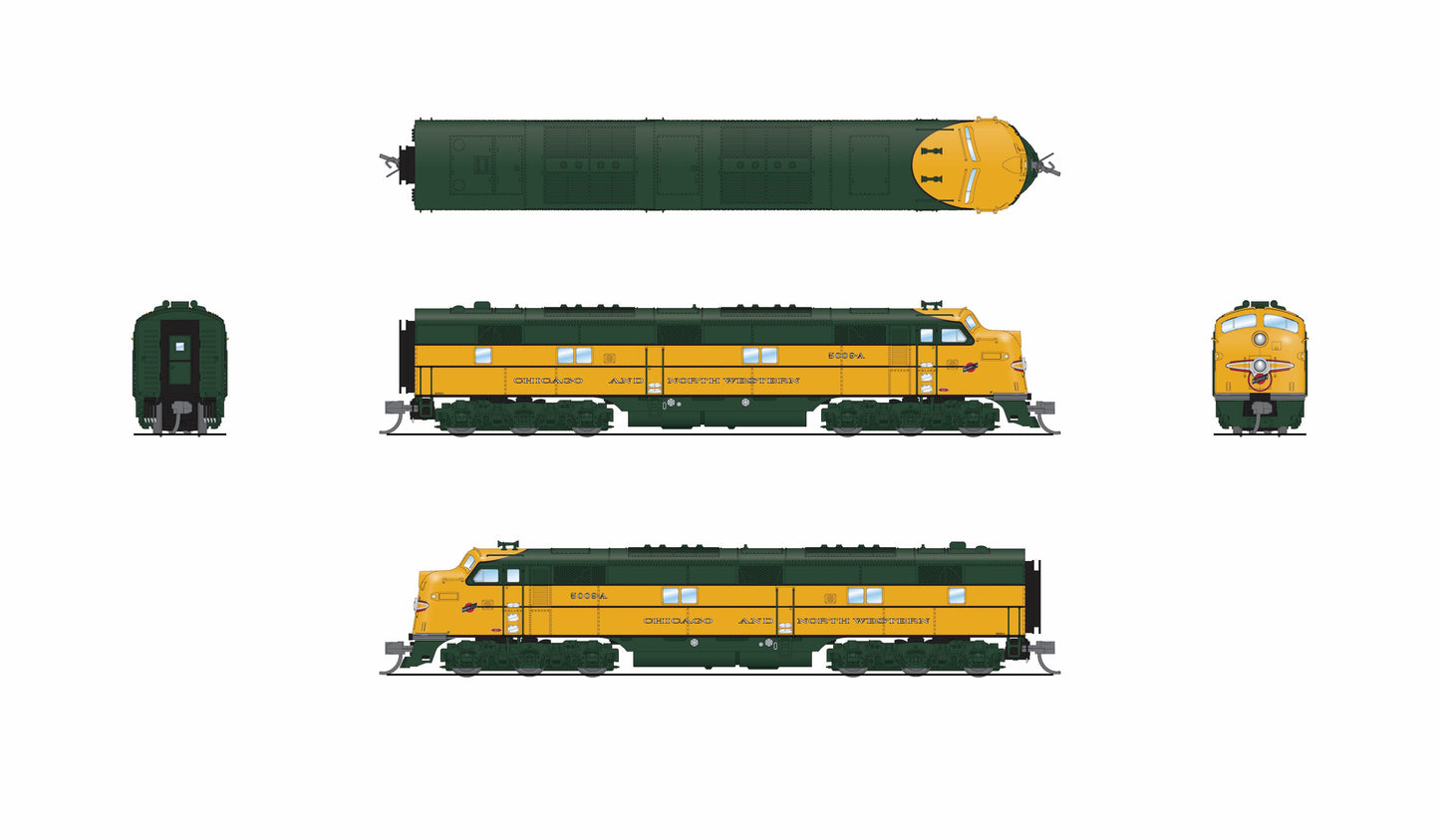 10261 EMD E7A, C&NW 5009B, "400" Scheme, No-Sound / DCC-Ready, N