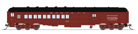 10790 ATSF Coach-Baggage Combine, #2403, Mineral Red w/ White, N Scale