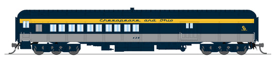 10795 C&O Coach-Baggage Combine, #458, Tri-Color Paint, N Scale
