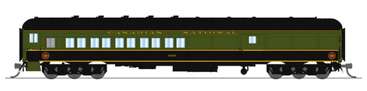 10797 CN Coach-Baggage Combine, #7167, Green/Black/Yellow, N Scale