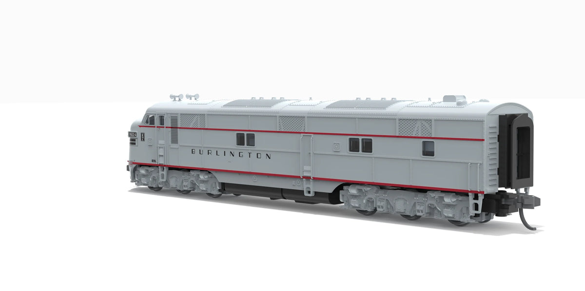 BLI EMD E7A, CB&Q 9922A, Stainless w/ Black Stripes, ESU LokSound Sound/DC/DCC, N