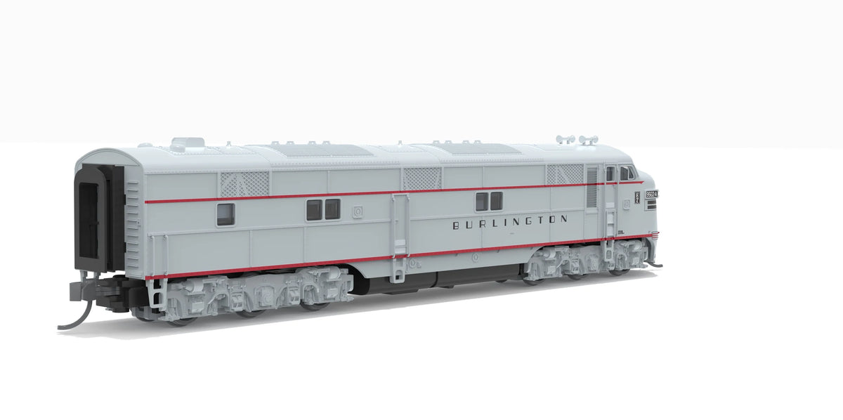 BLI EMD E7A, CB&Q 9922A, Stainless w/ Black Stripes, ESU LokSound Sound/DC/DCC, N