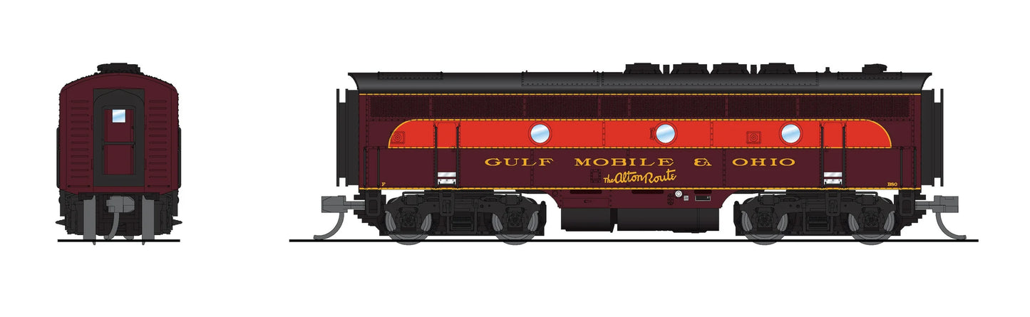 BLI 9209 EMD F3 A/B, GM&O 883A, B80, Maroon & Imitation Gold, A-Unit Paragon4 Sound/DC/DCC, B-Unit Unpowered, N